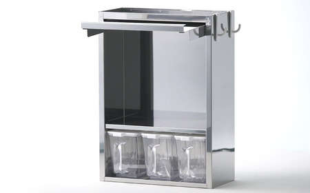 スパイスラック3杯 キッチン用品 ステンレス キッチン収納 調味料入れ 燕三条製 [株式会社オビタス]【020S034】