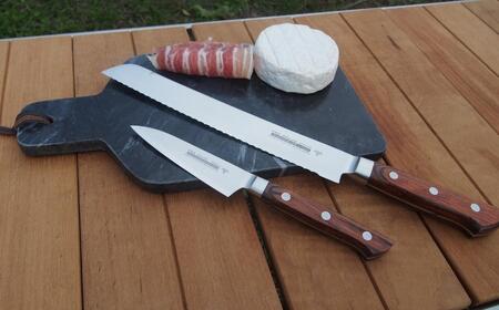 Pro Chef Knife set A : 230mm(Bread)+90mm(P) パン切包丁 ペティナイフ 庖丁 パン切ナイフ キッチン用品 [Muthos Homura] 【330S001】
