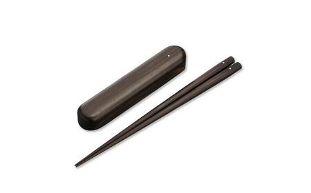 携帯用箸セット 黒檀 235mm 23.5cm 燕三条製 ものづくり [マルナオ]  【081S013】