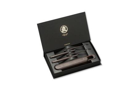 携帯用箸セット 黒檀 235mm 23.5cm 燕三条製 ものづくり [マルナオ]  【081S013】