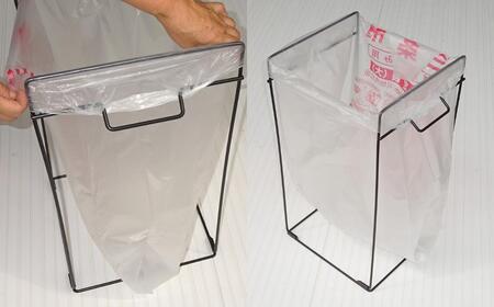 ゴミ袋スタンド シンプル ごみ箱 ゴミホルダー 組立式 燕三条製 [株式会社オビタス]【010S368】