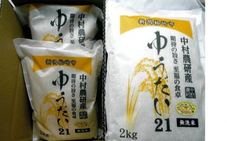 【令和7年産米】ゆうだい21 無洗米 6kg（2kg×3袋）中村農研 小分け[Y0610]