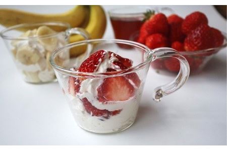 重ねてしまえる耐熱ガラス製カップ（3個）[ZF239]