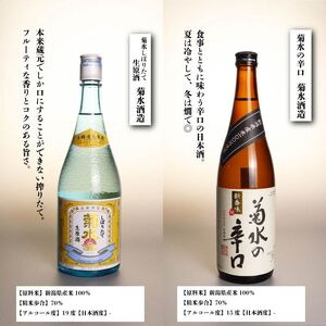 【定期便6回 】 日本酒 飲み比べ 人気 4種 720ml×4本 セット 蔵元 新潟 地酒 新潟県 新発田市 四合瓶 菊水 王紋 shinbo9000
