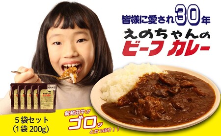 えのちゃんのビーフカレーセット 200g×6袋　【 カレー ビーフ えのもとミート 新発田牛 にいがた和牛 ブランド牛 200g 6袋 レトルト 簡単 備蓄 保存 贈答 セット ロングセラー C51_01 】