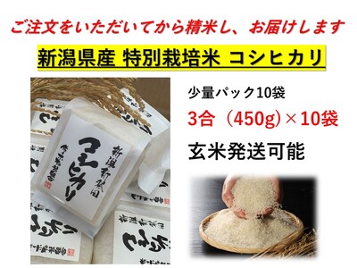 令和5年産 特別栽培米コシヒカリ 3合×10個 【 新潟県産 新発田市産 コシヒカリ 米 特別栽培米 3合 10個 450g セット D48 】 |  新潟県新発田市 | ふるさと納税サイト「ふるなび」