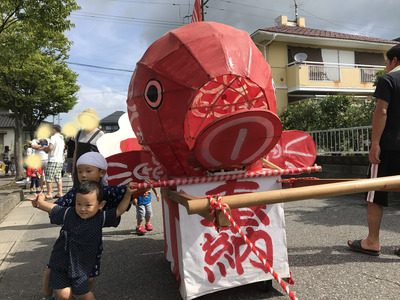 金魚台輪 大　【 新潟県 新発田市 新発田 まつり 台輪 金魚 福祉 作業所 あゆみ 手作り I46 】 