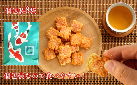 おぢやおかき 海老おかき(錦鯉デザイン) 8袋セット 竹内製菓