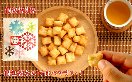 おぢやおかき チーズおかき(雪デザイン) 8袋セット 竹内製菓