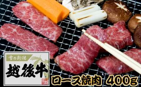 【雪の新潟 越後牛(えちごぎゅう)】ロース焼肉 計400g(200g×2パック) ※冷凍 ブランド牛 焼肉 三国 | 越後牛 小千谷産 国産牛 新潟県産 ロース 高級和牛 霜降り牛肉 ギフト 贈答 お取り寄せ 【0043-0003-01】