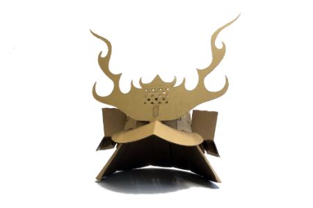 段ボール製 組み立てキット かぶと4個セット(伊達・武田・真田・直江) フーゲツ