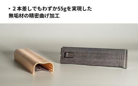 カエデ無垢材 曲げ木万年筆ケース(2本差)ナチュラルカラー
