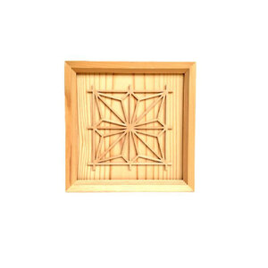 杉組子ウォールアート 「八角麻の葉」 Sサイズ 《約158×約158×約22(mm)》