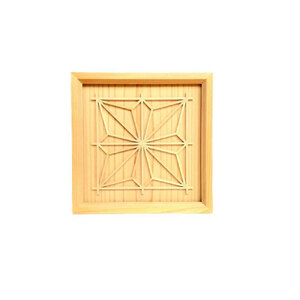 杉組子ウォールアート 「八角麻の葉」 Lサイズ 《約212×約212×約22（mm）》