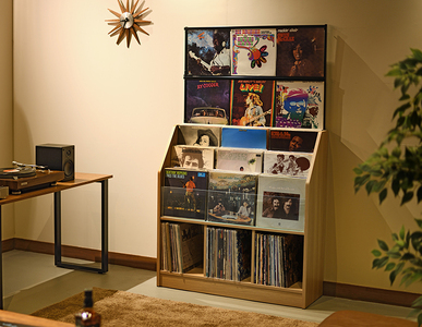 レコードディスプレイラック RCS1030N 木目ナチュラル