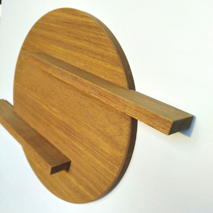 ウォールシェルフ「満月」 《高さ約340×幅約470×奥約55（mm）》 手作り 家具 インテリア インテリア雑貨 木製 無垢材 ミツロウオイル シンプル おしゃれ 加茂市 吉建