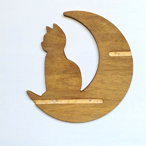 ウォールシェルフ「月と猫」 《高さ約340×幅約400×奥約55（mm）》