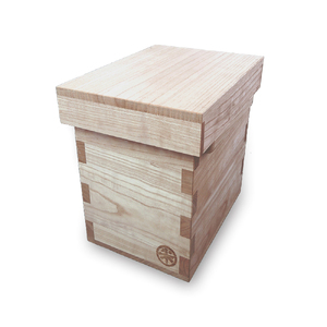 加茂製 日本桐米櫃 被蓋生成（5kg用）《横幅200×全長270×高さ270 板厚15（mm）》無垢