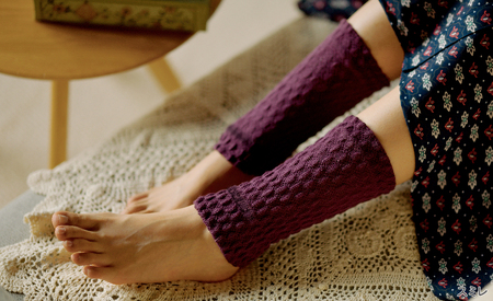 レッグウォーマー 健康足首ウォーマー（フリー）【モカブラウン】