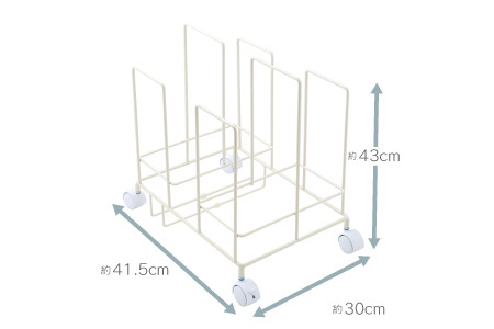 段ボール片づけラック奥行ワイド 【ホワイト】21167(KDB-167)