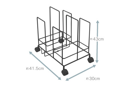 段ボール片づけラック奥行ワイド 【ブラック】21168(KDB-168)