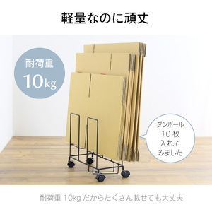 段ボール片づけラック 【ブラック】21166(KDB-166)