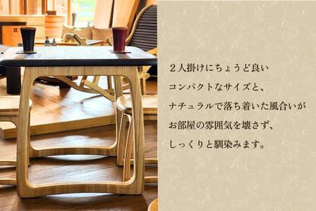 【受注生産品】桐製２人掛けダイニングテーブル 《W700×D800×H700(mm)》 家具