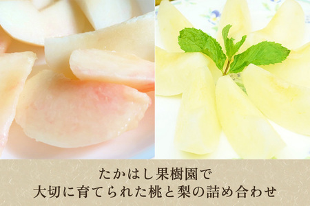 【2026年先行予約】たかはし果樹園 謹製 桃と和梨の内容おまかせ詰め合わせセット 約3kg《8月中旬～順次発送》