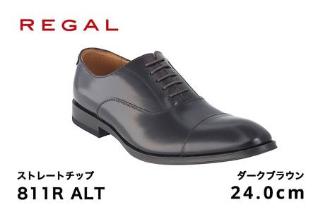 REGAL 811R ALT ストレートチップ ダークブラウン 24.0cm リーガル ビジネスシューズ 革靴 紳士靴 メンズ リーガル REGAL  革靴 ビジネスシューズ 紳士靴 リーガルのビジネスシューズ ビジネス靴 新生活 新生活 | 新潟県加茂市 | ふるさと納税サイト「ふるなび」