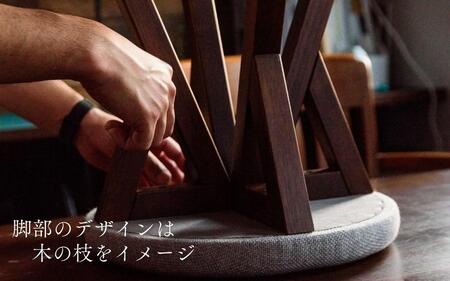 KIRI branch stool CL×OR【ナチュラル×オレンジ】桐でできた軽量な木製スツール 椅子 イス いす インテリア 家具 新生活  加茂市 朝倉家具《サイズ：直径370×440（mm）重量：約1.9kg》