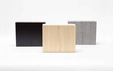 総天然桐 桐箱「想ひ凾（おもいはこ）グレー」《サイズ（外寸）mm：W300（最小）～W510（最大）D112 H250》