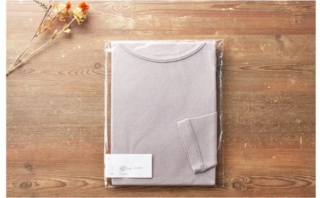 《絹生活研究所》インナー/レディース/8分袖/グレー インナーウェア 下着 肌着 ファッション 服 女性 Lサイズ