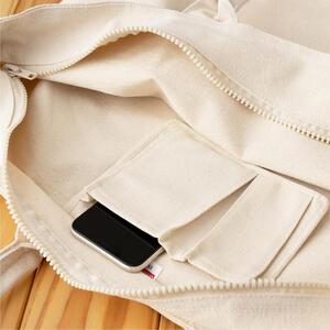 ［着る山菜］山菜図鑑トラベルトート ナチュラル ファッション かばん トートバッグ 手提げ キャンバス ファスナー付き 大きめ 大容量 