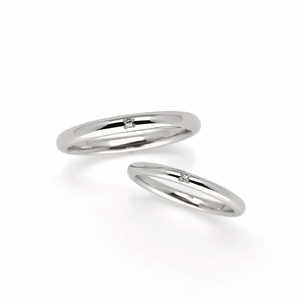 【2本セット】ツインダイヤモンドのペアリング｜アレルギー対応素材・サージカルステンレス｜TDR-001・TDR-002 180,000円