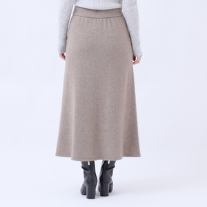 ルーエンローズ カシミヤ Ａラインスカート（ブラウン Lサイズ）　RU2311-05