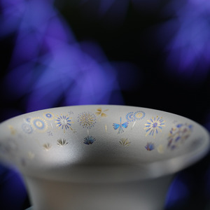 純チタン製お猪口 「長岡花火」