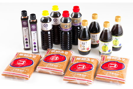 B342 蔵元直送!一年熟成の特製味噌&醤油豪華6種14品セット