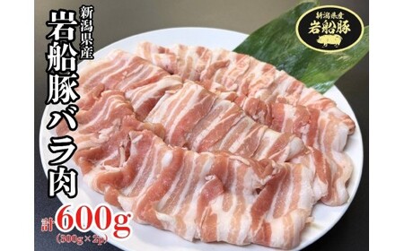 新潟県村上市産「岩船豚」 豚バラ肉スライス 600g(300g×2パック)1101002