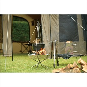 【UNIFLAME】ファイアグリル + ファイアグリル ステンレスワイヤー網 + FGポットハンガー