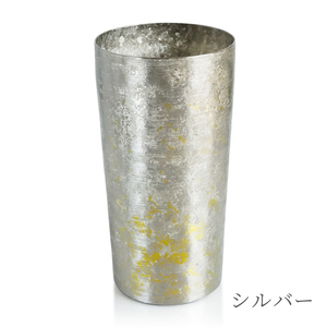 チタン二重タンブラー 鈦虹 プレミアム シルバー 350ml
