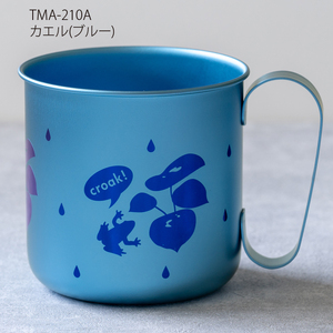 チタン製デザインマグカップ カエル (ブルー) 320ml