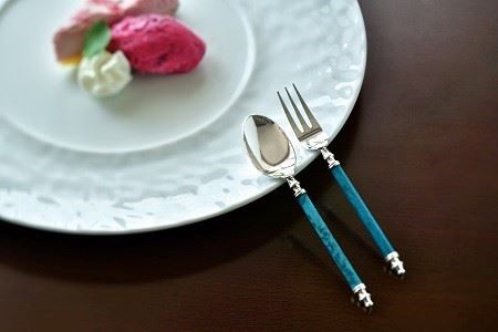 折燕ORI-EN 二重タンブラー260ml・コーヒースプーン・ヒメフォーク BLUE