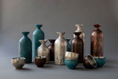 折燕ORI-EN 二重徳利1合 COPPER RED