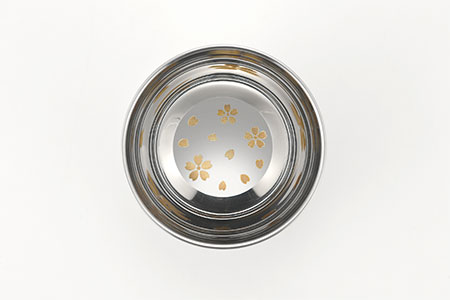 18-8ステンレス 二重構造さくらぐい呑み ペア