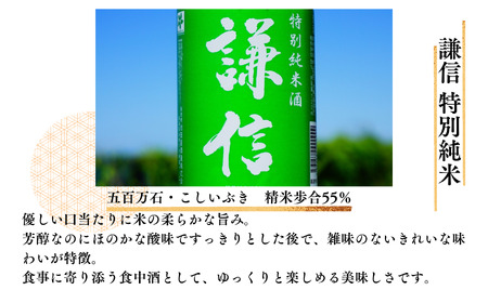 『謙信』純米吟醸・特別純米 720ml 2本セット 新潟の銘酒 飲み比べ 糸魚川 新潟県