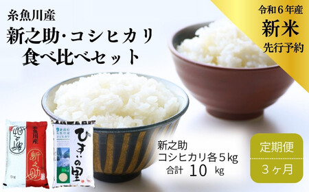 食べ比べセット 令和6年産新潟新之助 特別栽培米コシヒカリ 白米5kg各