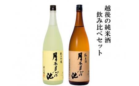 月不見の池 飲み比べセット 純米吟醸＆純米酒 1800㎖ 各1本  蔵人自ら酒米を育て醸した越後の銘酒 新潟県 糸魚川 百姓家 伝六