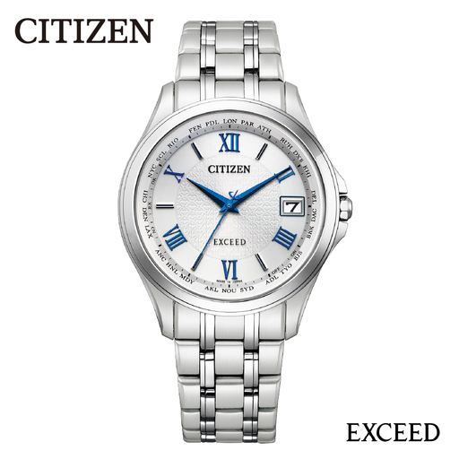 【CITIZEN】エクシード CB1080-52B シチズン 腕時計 メンズ 記念モデル シルバー ブルー 光発電 エコ・ドライブ ソーラー 電波受信 防水 デュラテクトプラチナ スーパーチタニウム サファイアガラス メーカー保証 新潟県 妙高市