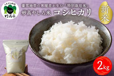 令和6年産 新潟県　妙高やしろ米 コシヒカリ2kg 米 精米 お試し お取り寄せ 妙高市