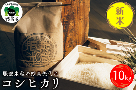 【10月中旬より発送】令和7年産服部米蔵の妙高矢代産コシヒカリ10kg × 1袋 妙高産 米   クラフト米袋 白米 お米 農家直送 送料無料 新潟県 妙高市